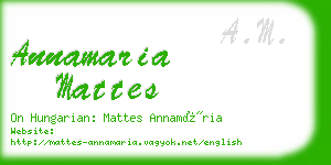 annamaria mattes business card